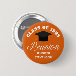 Orange High School Reunion Personlig Namn bricka Knapp