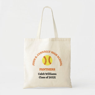 Orange High School Softbollag Anpassad Tygkasse