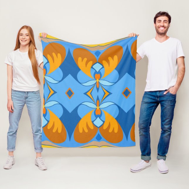 Orange Himlar Fleece Blanket (På plats)