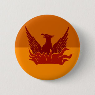 Orange Himlar Fog & Guld Flagga Knapp