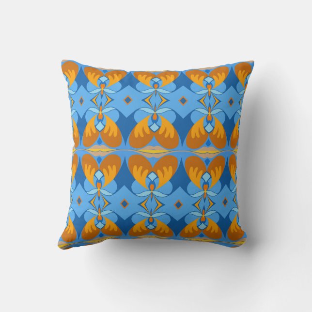 Orange Himlar Reversibel Dekorativ kudde (Baksida)