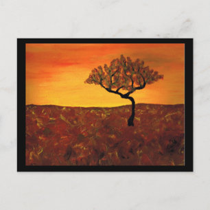 Orange Himlar Vykort