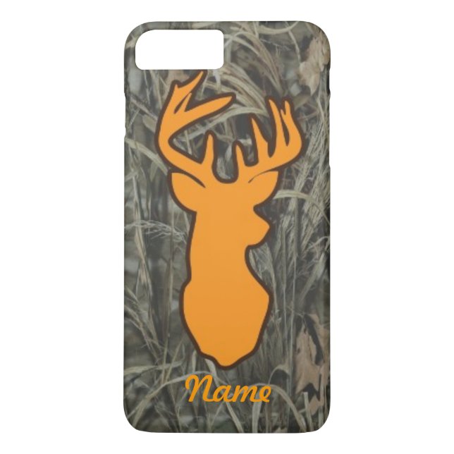 Orange hjorthuvud kamouflage telefonfodral Case-Mate iPhone skal (Baksida)