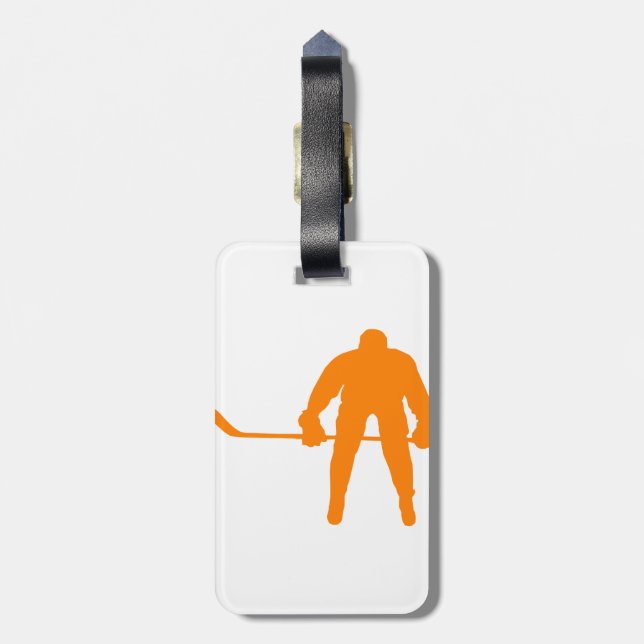 Orange Hockey Bagagebricka (Baksidan Lodrät)