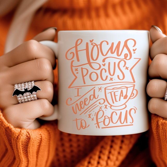 Orange Hocus Pocus I Need Tea Kaffemugg (Orange Halloween Hocus Pocus Tea Cup)