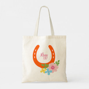 Orange Horseshoe HORSE NAMN Flowers Barn Sweet Tygkasse