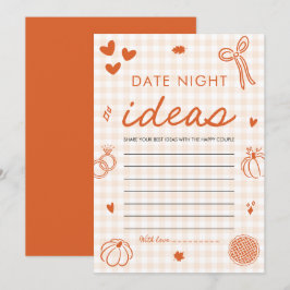 Orange Höst Datum Natt Idéer Bröllopsfest Spel Inbjudningar