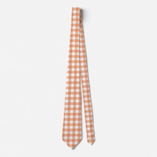 Orange Höst Gingham Rutigt Randigt Mönster Slips