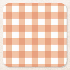 Orange höst-gingham-rutmönster underlägg papper kvadrat