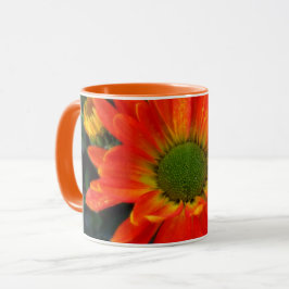 Orange höstblomma dryckesmugg mugg