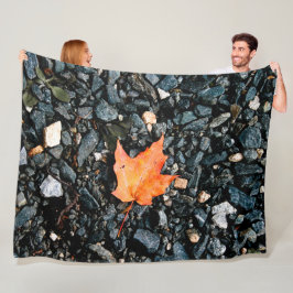 Orange Hösten Löv Fleecefilt