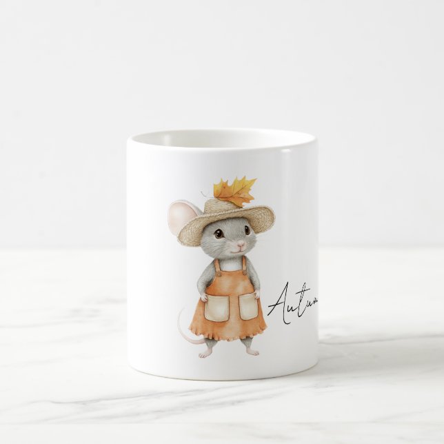 Orange höstmus kaffemugg (Center)