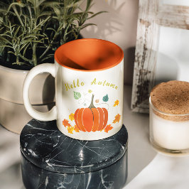 Orange höstpumkini Kaffe Mugg