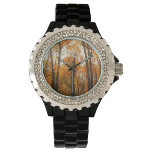 Orange - höstskog armbandsur