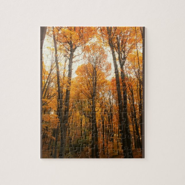 Orange - höstskog pussel (Vertikal)