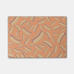 Orange hotdogs post-it block