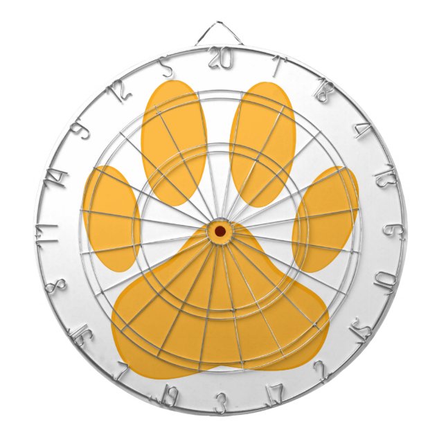 Orange Hund Pawprint Darttavla (Framsidan)