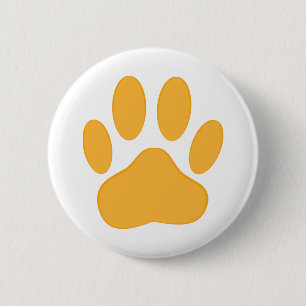Orange Hund Pawprint Knapp
