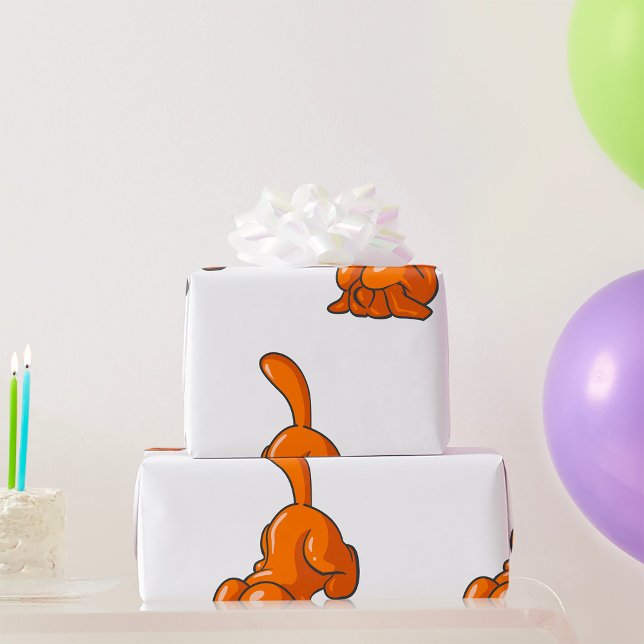 Orange Hund Presentpapper (Skapare uppladdad)