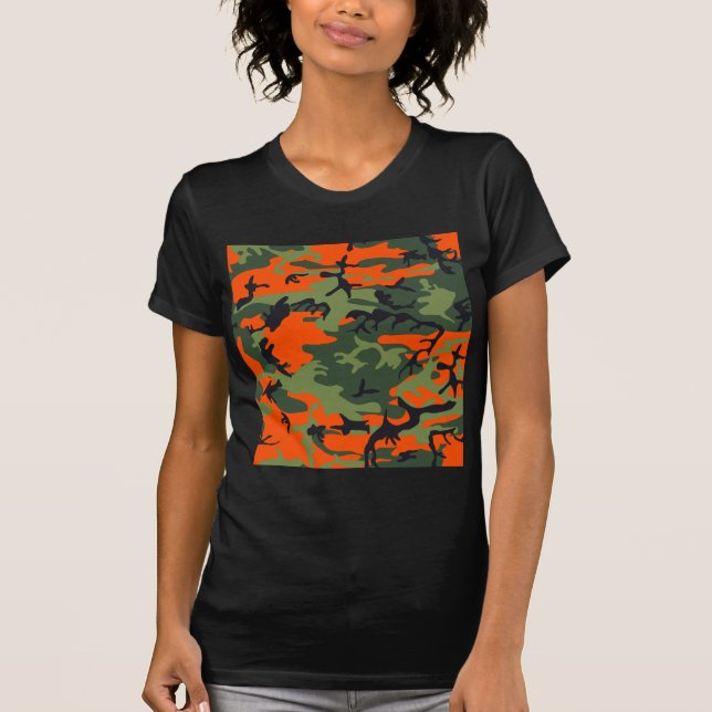Orange Hunter Camo T-shirt (Framsida)