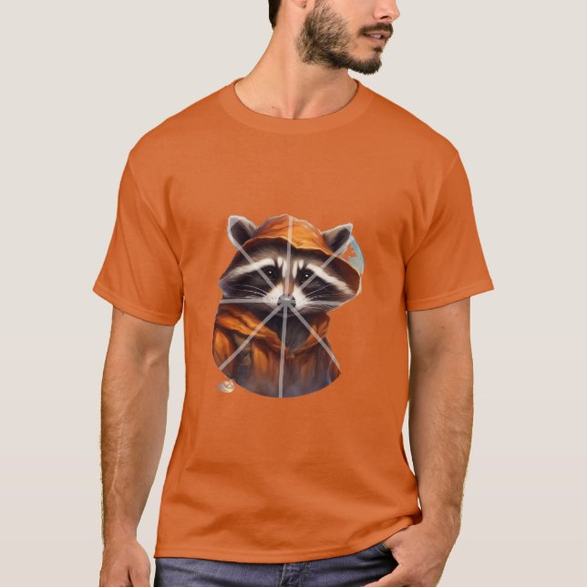 Orange Huva Råtta Halloween  T Shirt (Framsida)