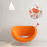 Orange i mitten av århundradet och Grått Mönster-o Piltavla<br><div class="desc">Grått och Silhouette-Orange,  Mönster,  i mitten av århundradet</div>