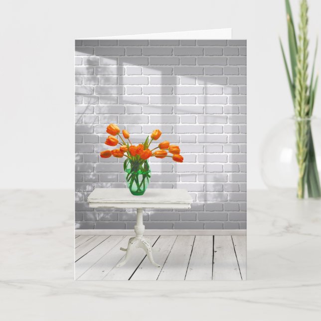 Orange i skuggkort för fönster kort (Framsida)