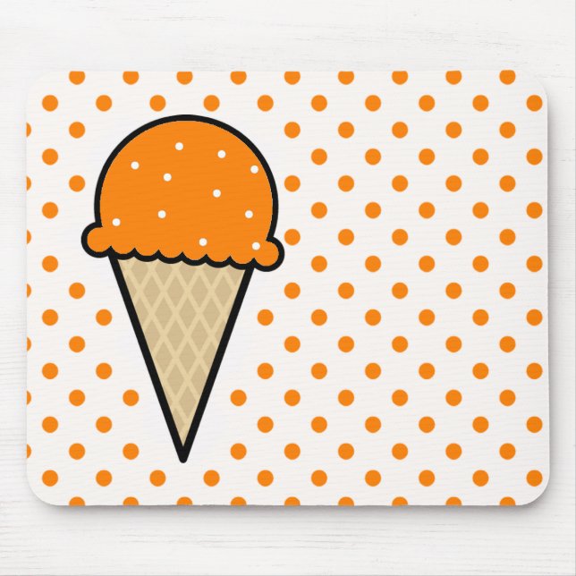 Orange Ice Cream Cone Musmatta (Framsidan)