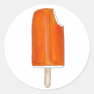 Orange Ice Cream Creamsicle Popsicle Junk Food Runt Klistermärke