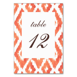 Orange Ikat Bordsnummer