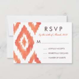 Orange Ikat RSVP OSA Kort
