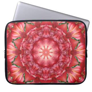 Orange illusion laptop sleeve