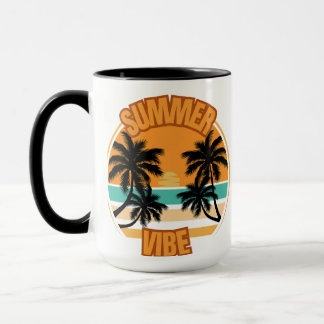 Orange illustrativ sommartidskonstruktion mugg
