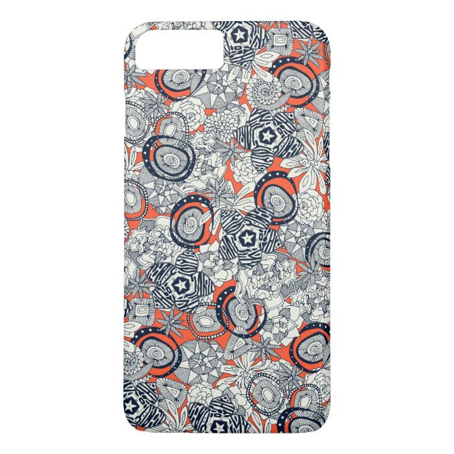 orange indigo Case-Mate iPhone skal (Baksida)