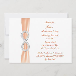 Orange Infinity Bachelorette Party-inbjudan Inbjudningar