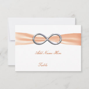 Orange Infinity Bröllop Bord Place Card Inbjudningar
