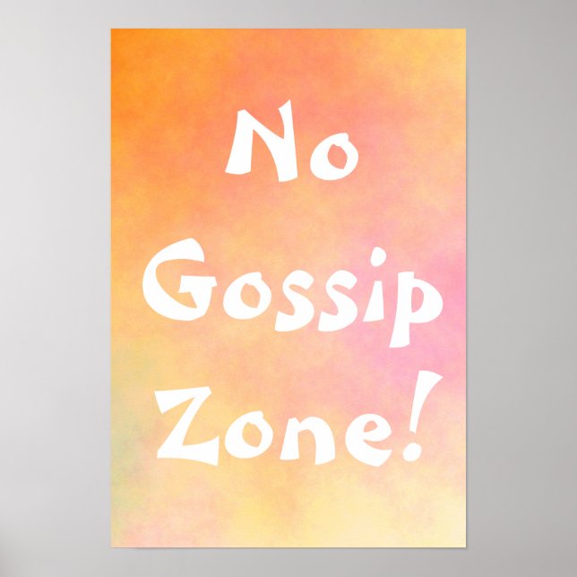 Orange Ingen Gossip Zon Poster (Framsidan)
