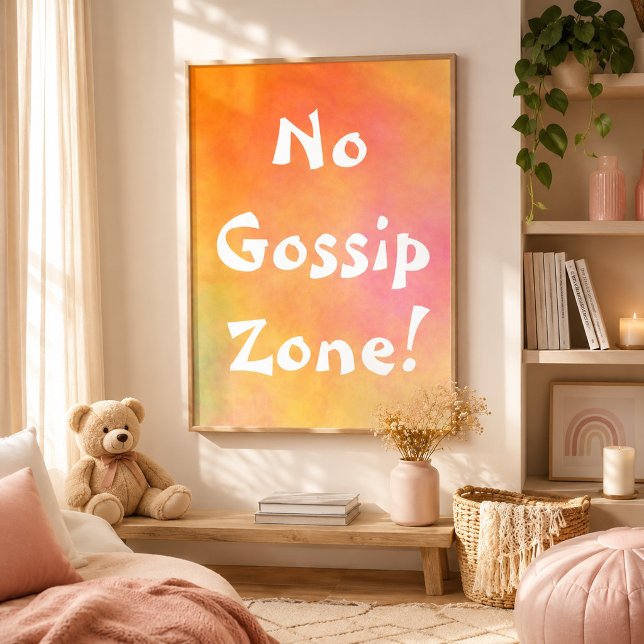 Orange ingen skvallringszon poster (Skapare uppladdad)