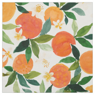 ORANGE INTOXICATION Citrus Mönster Tyg