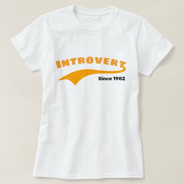 Orange Invertera typografi svepdatum Anpassningsba T Shirt (Design framsida)