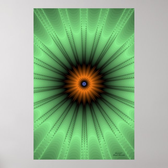 Orange Iris Fractal Poster (Framsidan)
