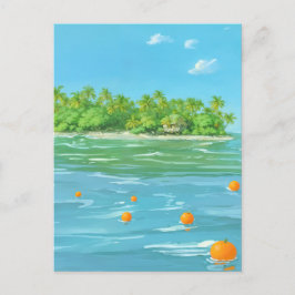 Orange Island - Målerisk Sjölandskap Vykort