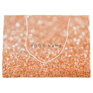 Orange Italien Candy Sol Glitter Favor Gift Bag