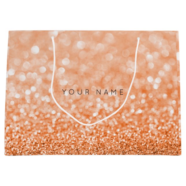 Orange Italien Candy Sol Glitter Favor Gift Bag (Framsidan)