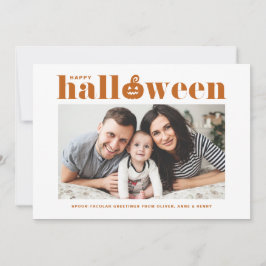 Orange Jack-o'-lantern Photo Happy halloween Meddelande