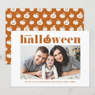 Orange Jack-o'-lantern Photo Happy halloween Meddelande