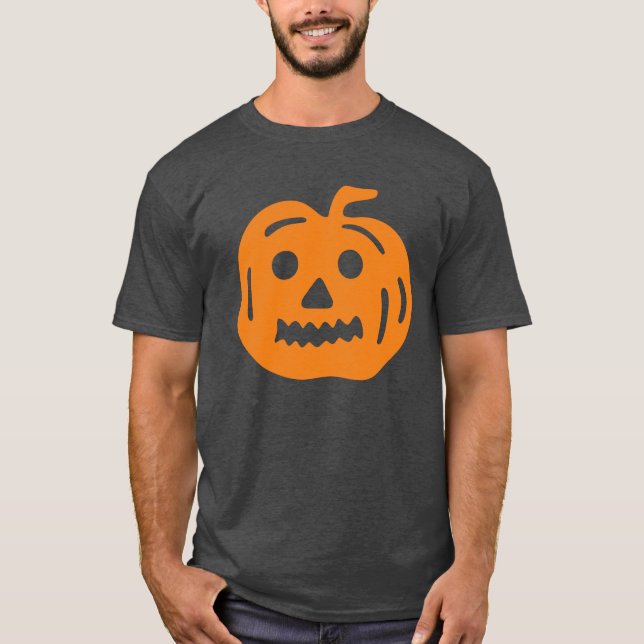 Orange Jack-O-Lantern Pumpkin Halloween Shirt T Shirt (Framsida)