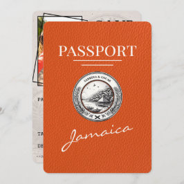 Orange Jamaica Passport Spara datum Spara Datumet