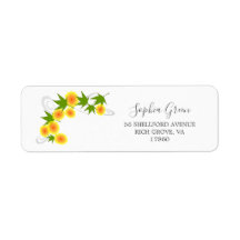 Orange japanska blommor, vita