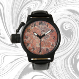 Orange Jasper Stone Mönster Armbandsur